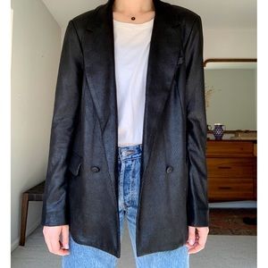 Free People Faux Leather Blazer